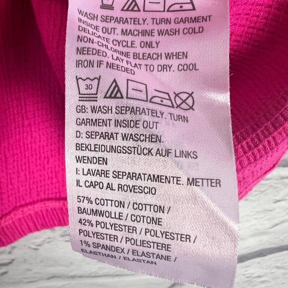 Belle by Kim Gravel Womens L Barbiecore Preppy Colorful Half Zip Tunic Top Pink - Picture 9 of 12